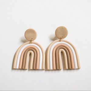 Neutral Colors Rainbow Earrings